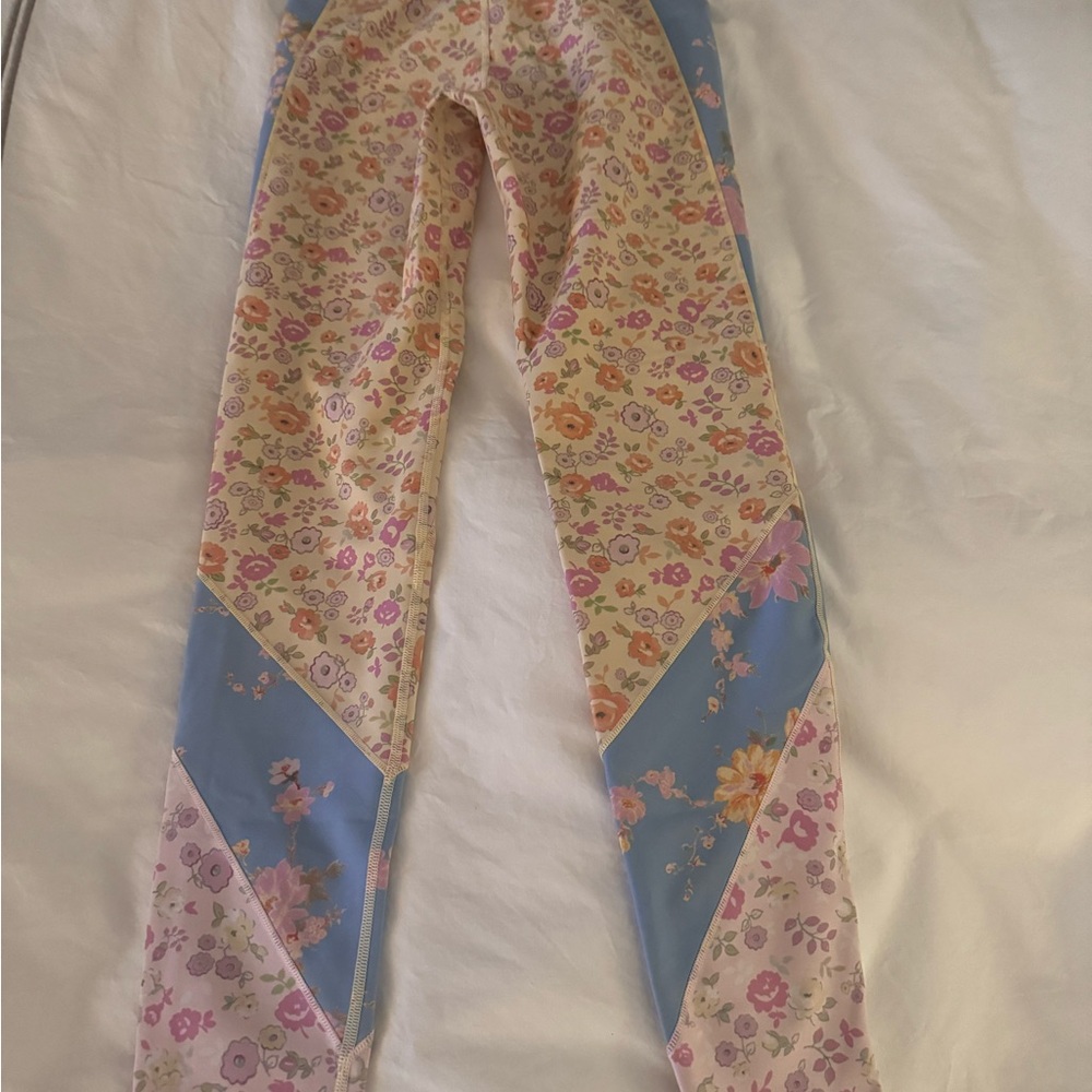 LoveShackFancy Kids Floral Patchwork Leggings - P… - image 2